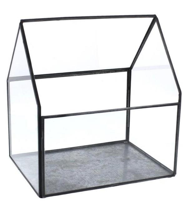 Glass Geometric Terrarium Container Modern Tabletop Window Sill Decor Flower Pot Balcony Planter Diy Display Box for Succulent Fern Moss Air Plants Miniature Fairy Garden Gift (No Plants)